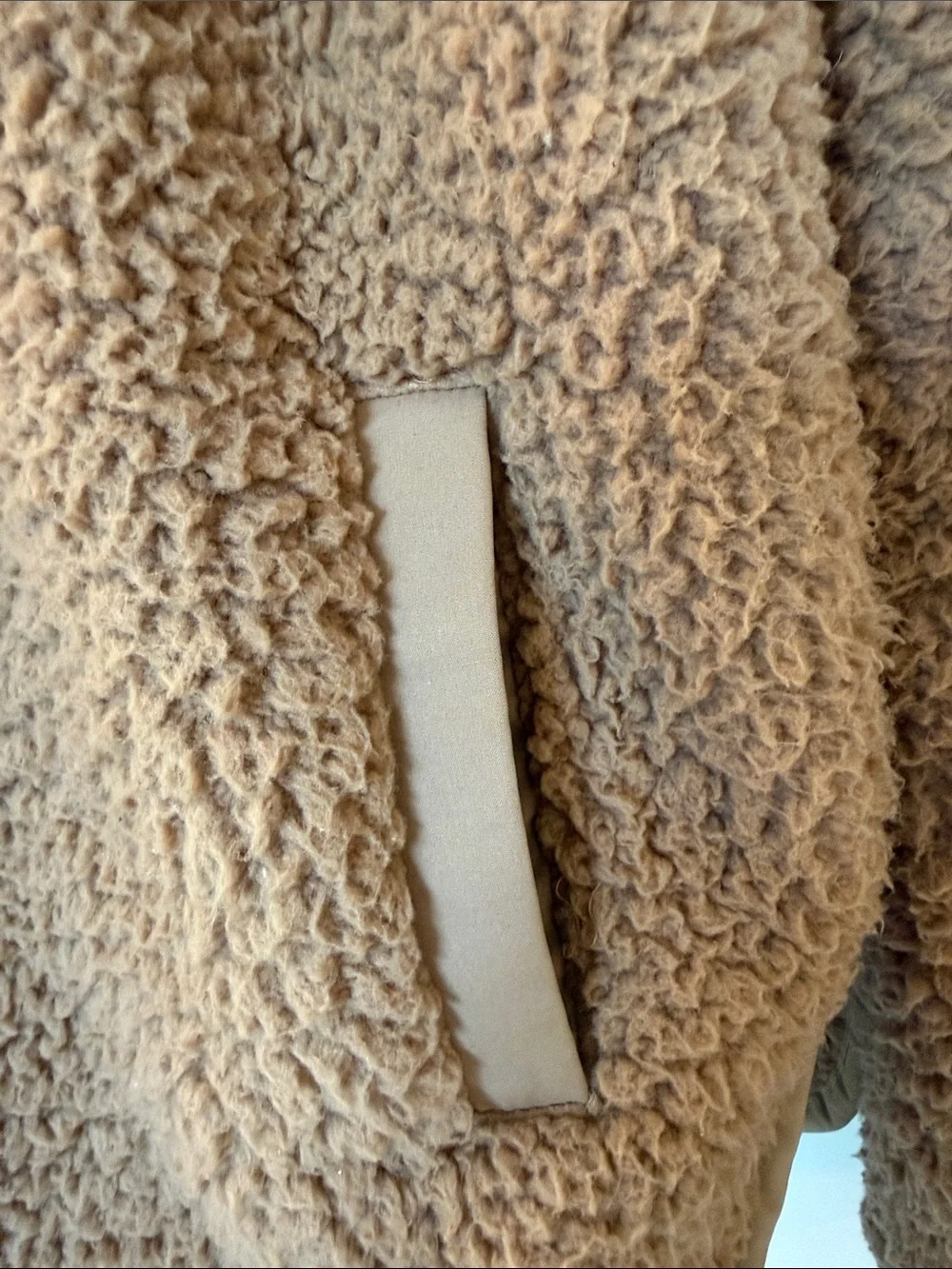 Abercrombie & Fitch Caramel Brown Sherpa Half-Zip Pullover - Picture 3 of 6